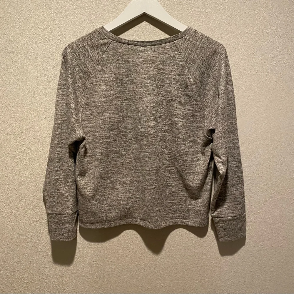 Justice Girls Pajama top‎ size 12 Longsleeve Henley gray let’s chill